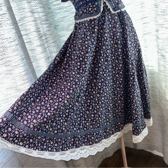 Gunne Sax by Jessica San Francisco 1970s Peplum Sundress Size 7 Fits like a 3 - Picture 5 of 16